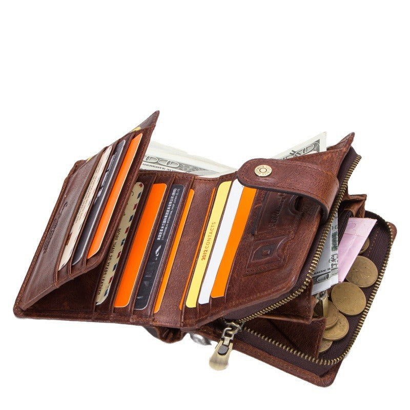 The Exoris™ Fusion Leather Wallet – Compact and Stylish – Camel