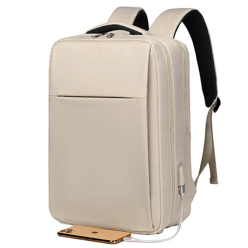 beige backpack with laptop sleeve The FlexVoy Edge Backpack