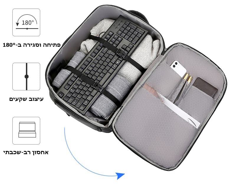 JetSetter 30L Laptop Backpack with USB Port, photo 4