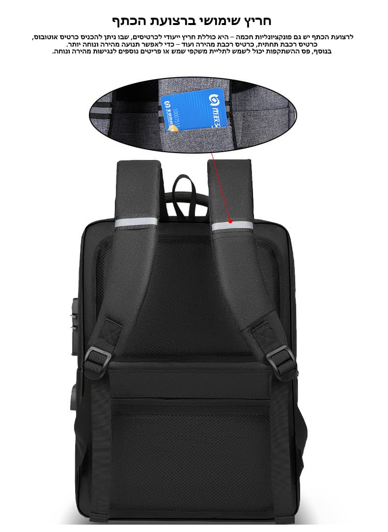 Ombrion Prime 26L Laptop Backpack with USB Port, photo 9