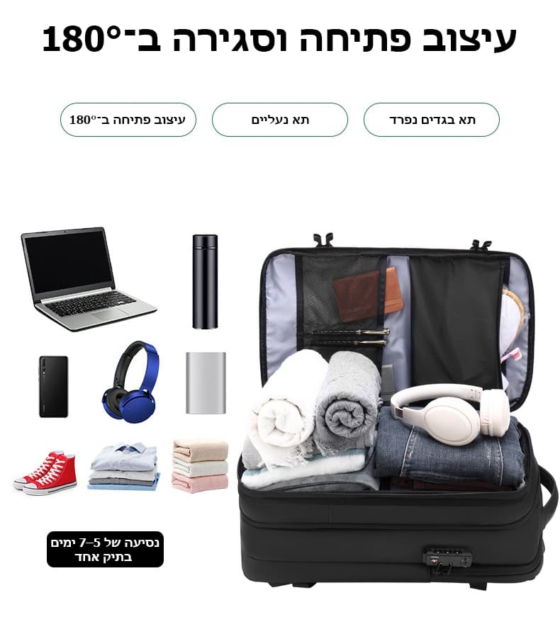 Inthyros Quantum Expandable 35L Travel Laptop Backpack, 17", photo 12