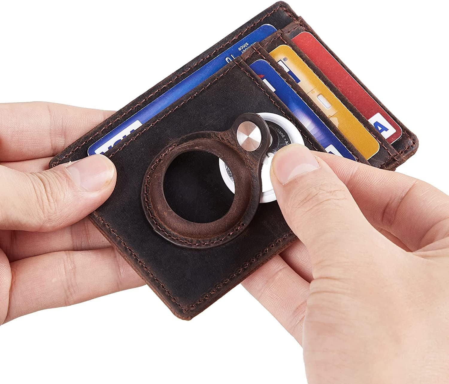 Slim Leather AirTag Wallet with RFID Protection, photo 9