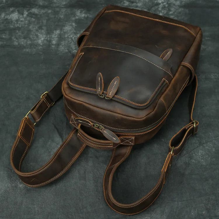 JourneyLite Prestige Crazy Horse Leather Laptop Backpack, photo 10