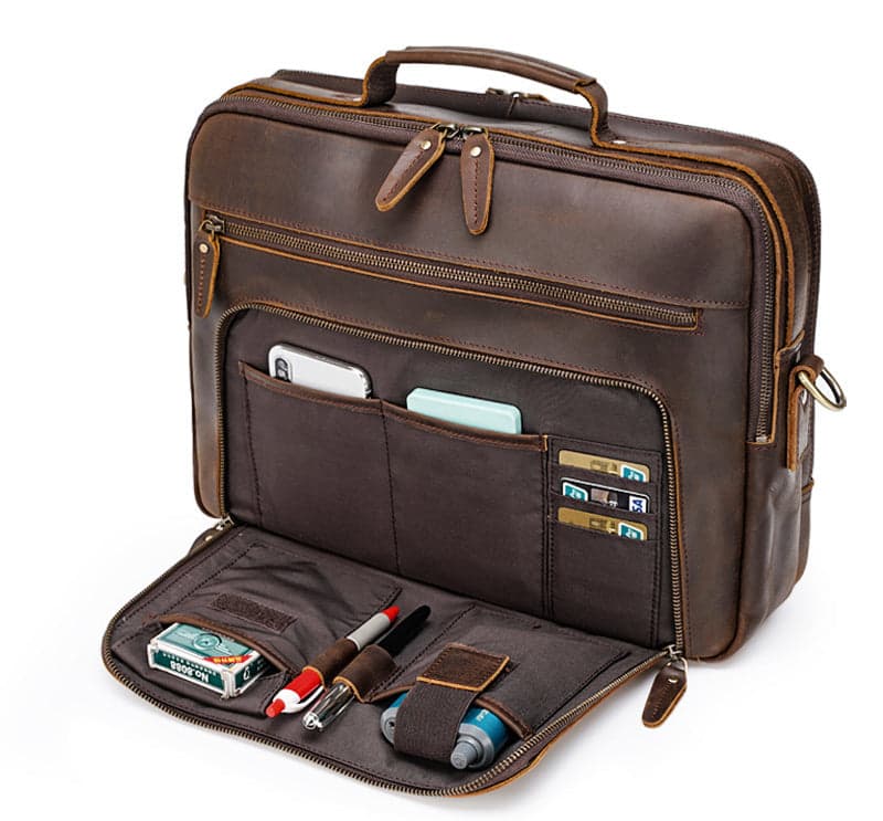 The Great Platinum 20L Genuine Leather Laptop Briefcase, 16", photo 11
