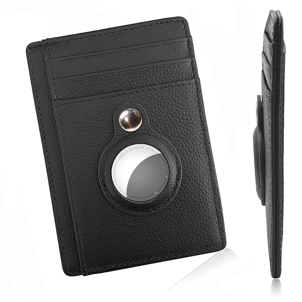 Slim Leather AirTag Wallet with RFID Protection