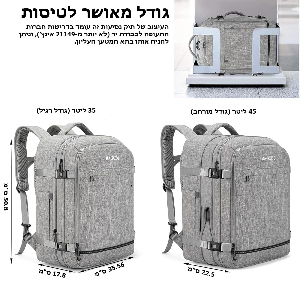 Crylonis™ Max 45L Expandable Laptop Backpack, photo 2