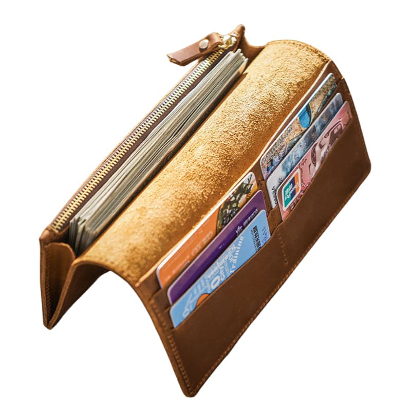 Oryvenis™ Zip-Around Leather Wallet with 8 Card Slots, photo 6
