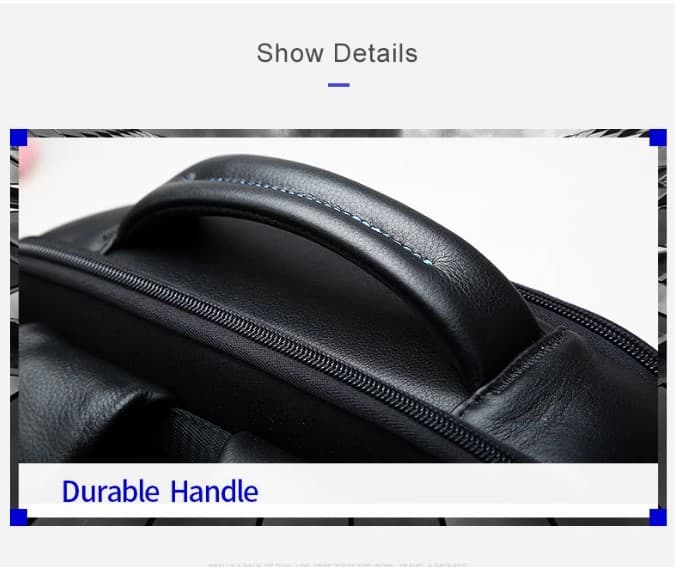 The Mulhens Leather Business Backpack with USB and Type-C, photo 11