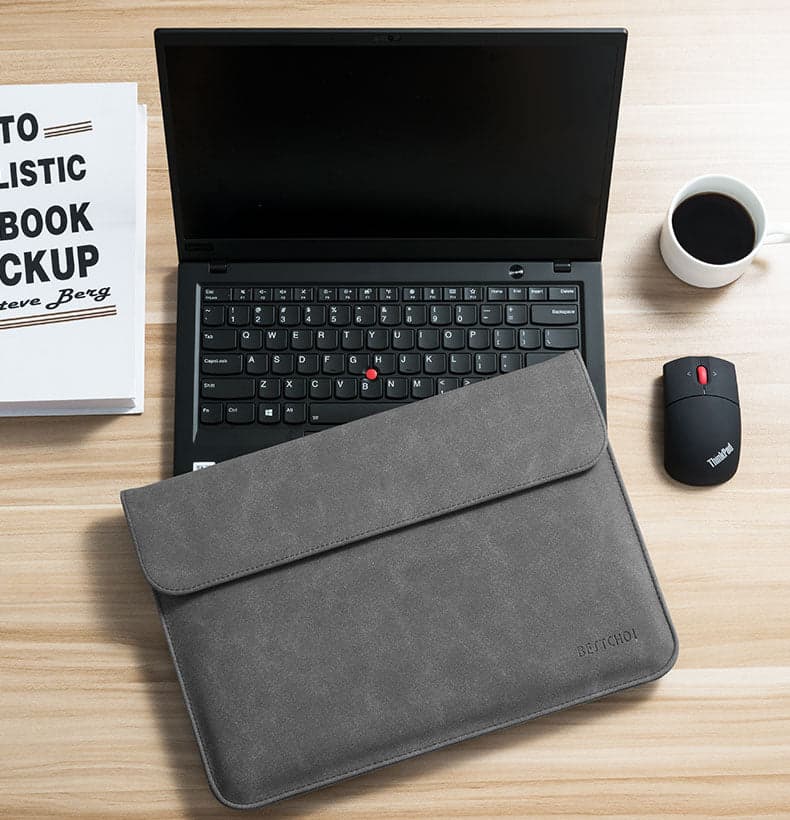 The Bracket Velvet Microfiber Laptop Sleeve with Magnetic Closure, photo 19