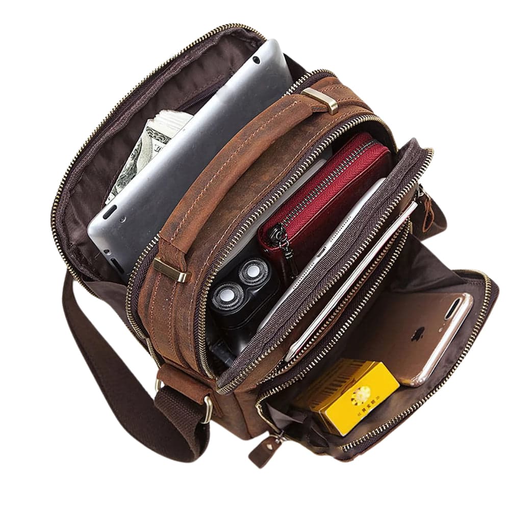 Cop™ Pro Genuine Leather Crossbody Bag for 9.7" iPad, photo 15