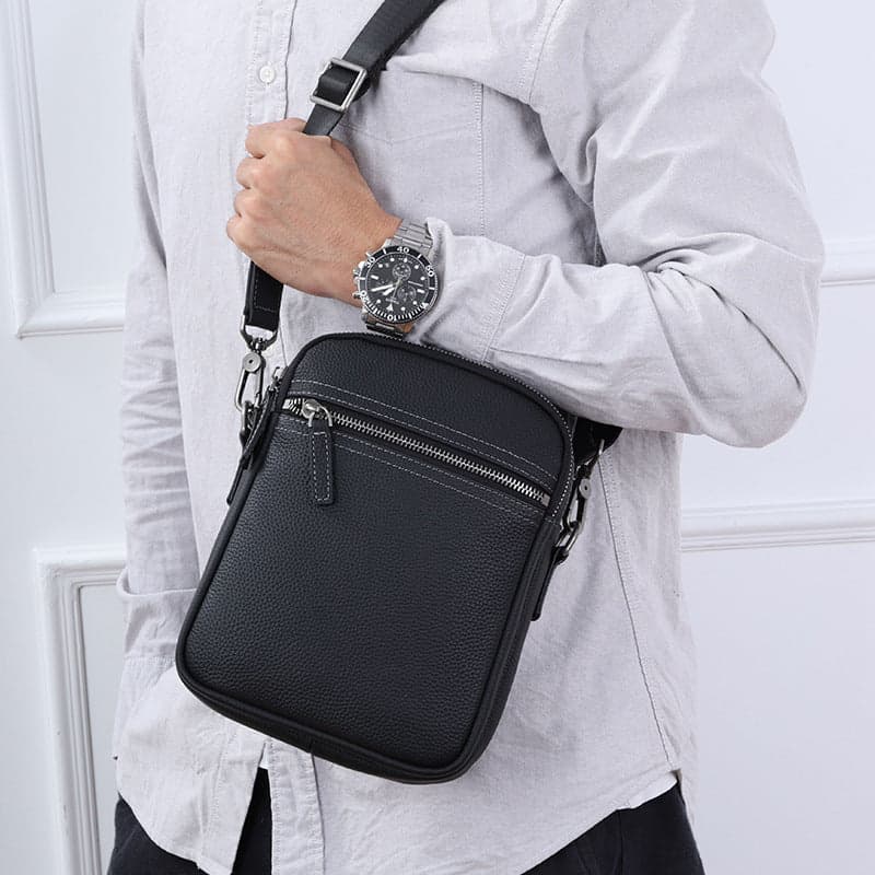 Aerosonic™ Max Water-Resistant Leather Crossbody Bag, photo 6