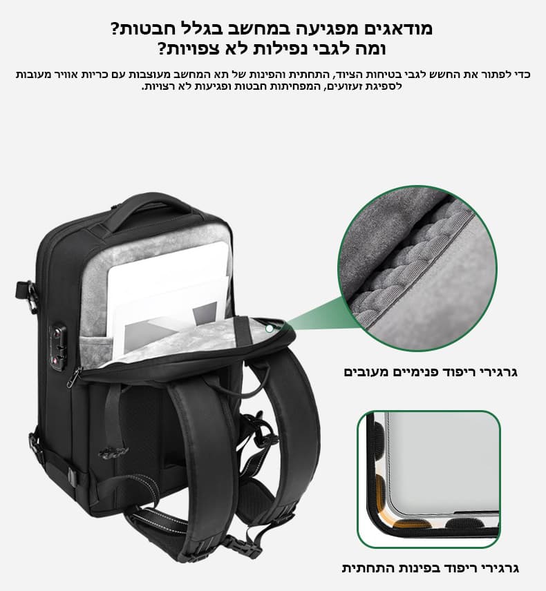 Inthyros Quantum Expandable 35L Travel Laptop Backpack, 17", photo 3