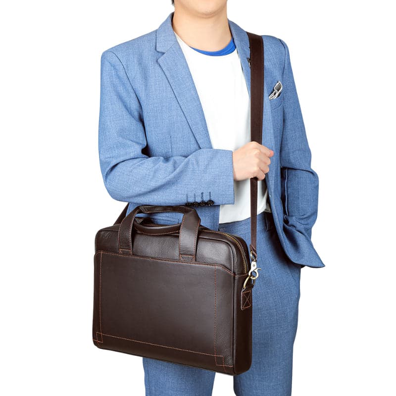Quirvex™ Prestige 14" Genuine Leather Laptop Bag, photo 13