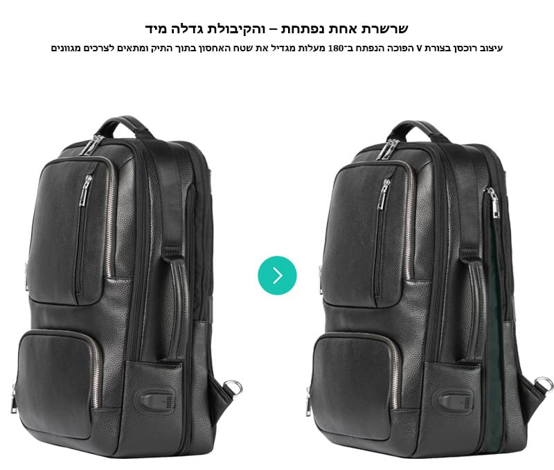 Xenthoral Exclusive 18L Leather Laptop Backpack with USB Port, photo 6