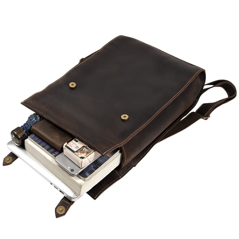 Dravion™ Evolve 20L Retro Leather Laptop Backpack, photo 6