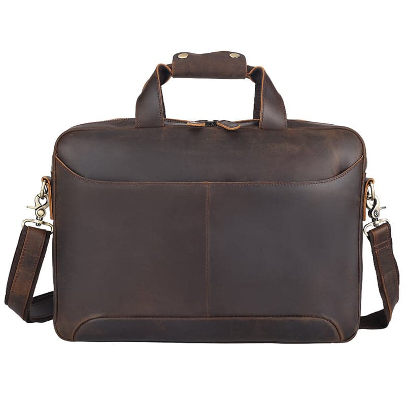 Xenthos Supreme 18L Crazy Horse Leather Laptop Briefcase
