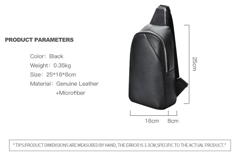 Pulsarzx™ Xtreme Water-Repellent Leather Shoulder Bag, photo 9