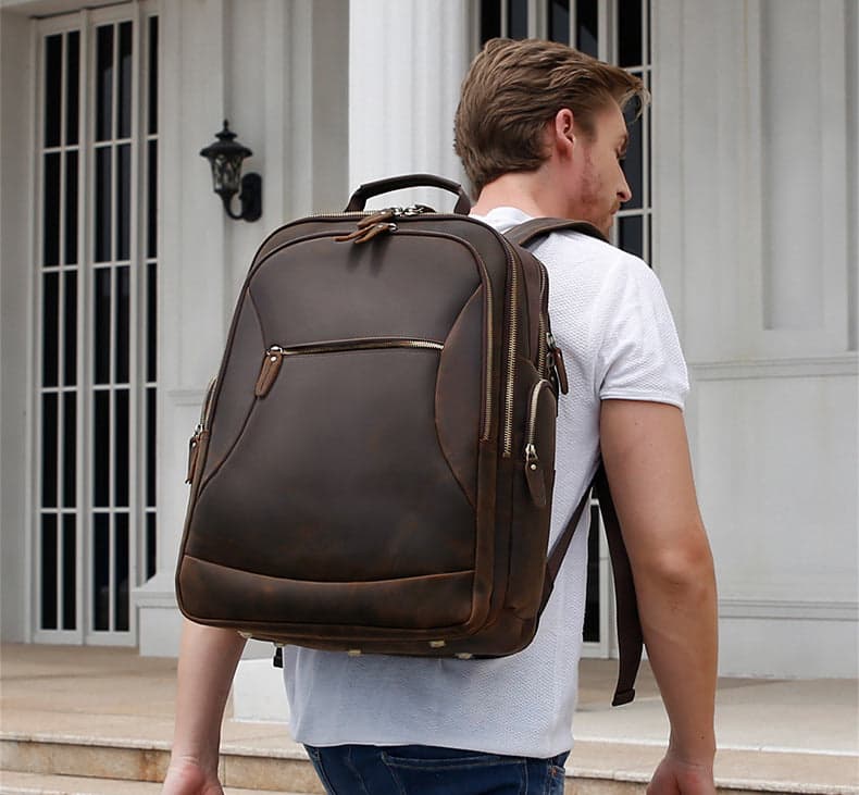 The Anchovie Pro 40L Genuine Leather Laptop Backpack, 17", photo 11