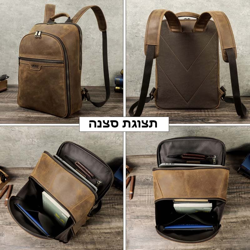Typhos Elite 16L Vintage Leather Laptop Backpack, photo 2
