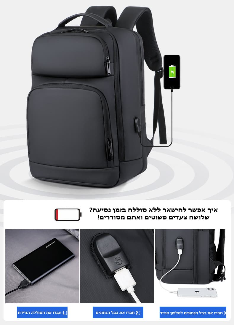 Exectpack™ 25L Laptop Backpack with USB Port, photo 5