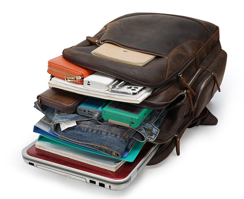 The Anchovie Pro 40L Genuine Leather Laptop Backpack, 17", photo 6