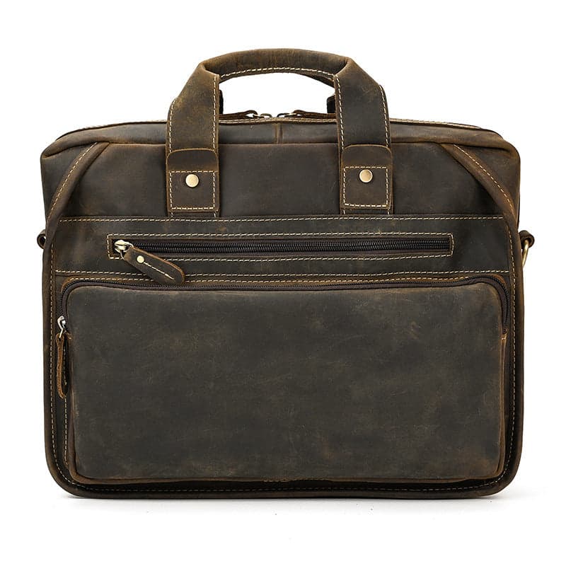 Meridian Prestige 10L Crazy Horse Leather Laptop Briefcase