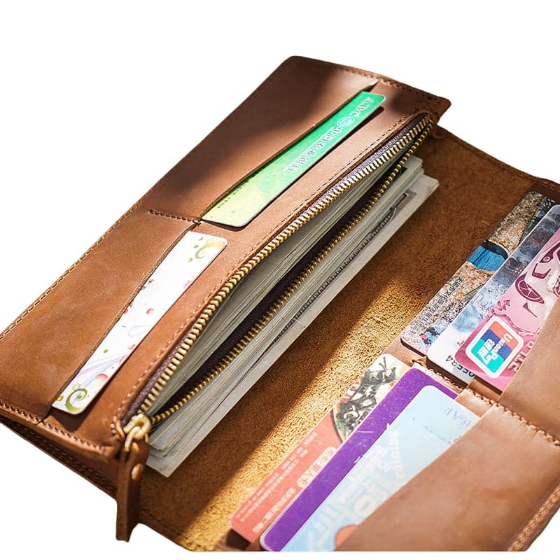 Oryvenis™ Zip-Around Leather Wallet with 8 Card Slots, photo 7