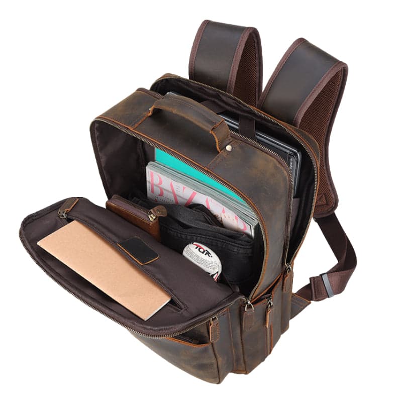 Quornex ProX 35L Genuine Leather Laptop Backpack, photo 8