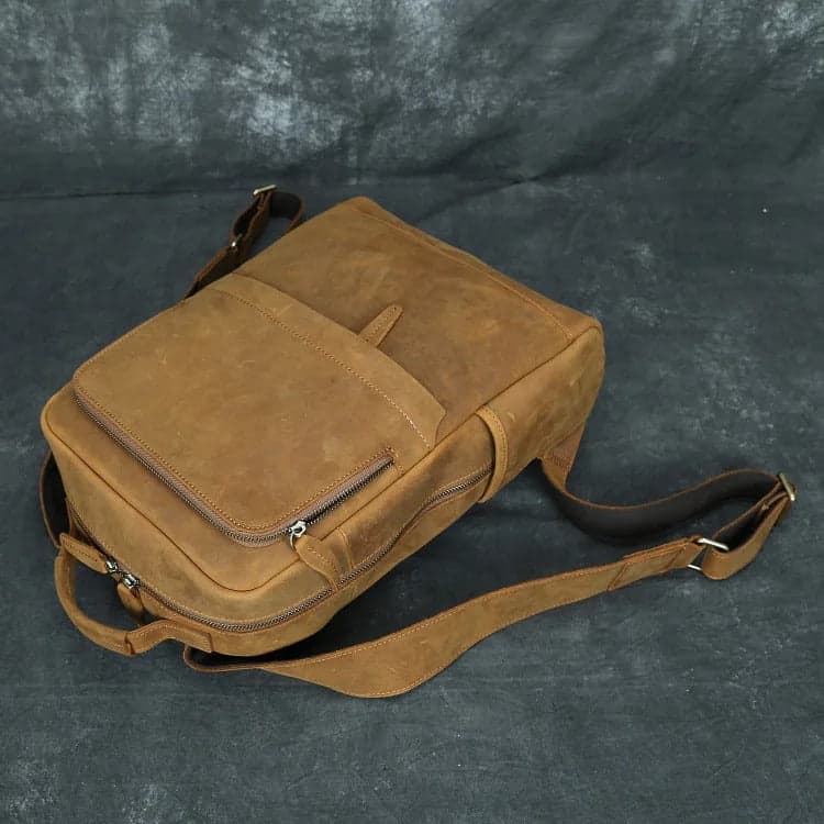 JourneyLite Prestige Crazy Horse Leather Laptop Backpack, photo 7