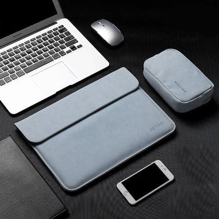 The Bracket Velvet Microfiber Laptop Sleeve with Magnetic Closure