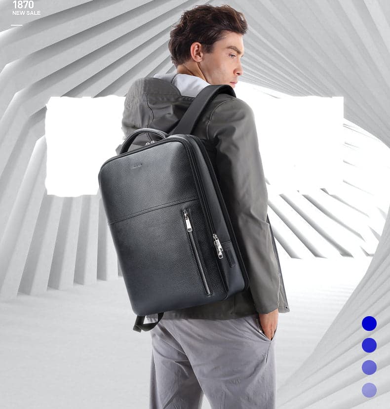 Route Genuine Leather Laptop Backpack with USB Port, photo 15