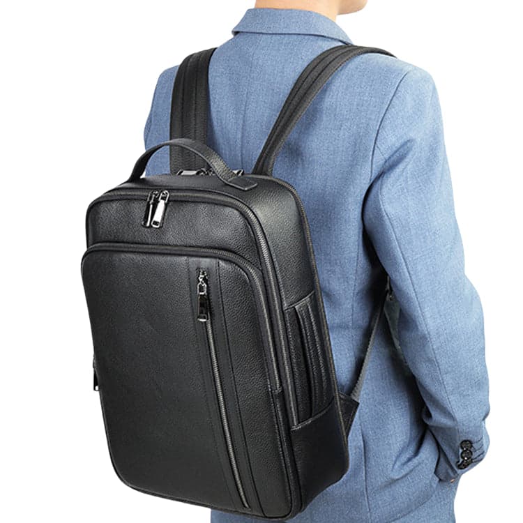 The Nebulo™ Elite 18L Leather Laptop Backpack, photo 4