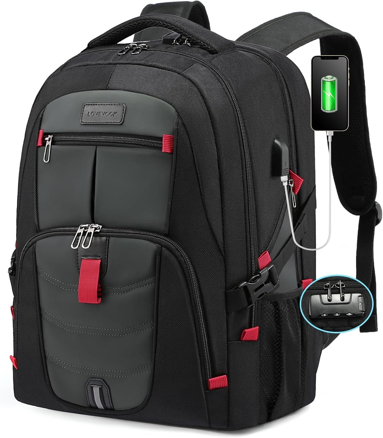 Quinox Platinum Laptop Backpack up to 45L with USB Port, photo 11