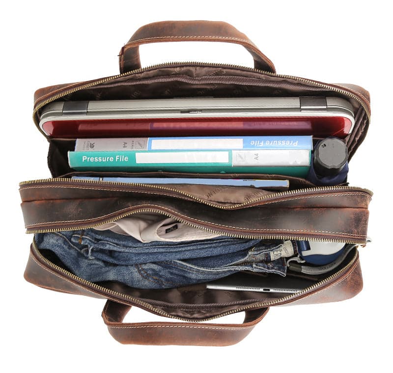 The Glide Pro 20L Genuine Leather Laptop Briefcase, 17", photo 10
