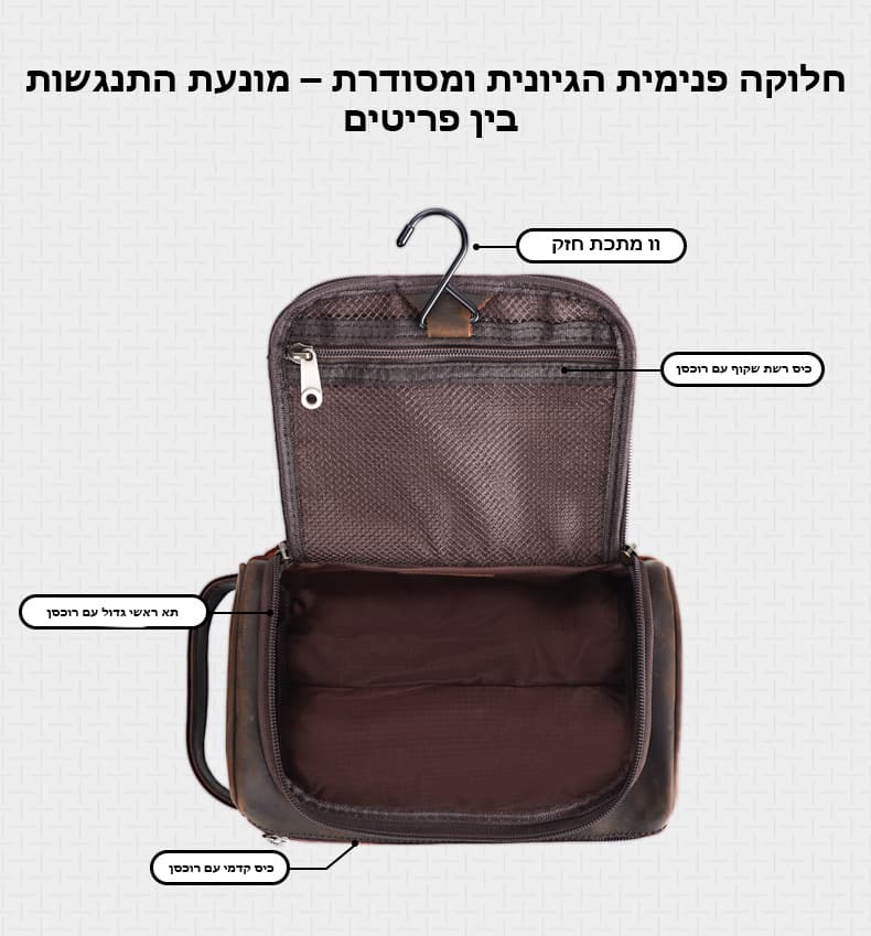 Enzoryn Turbo 12L Genuine Leather Toiletry Organizer, photo 4