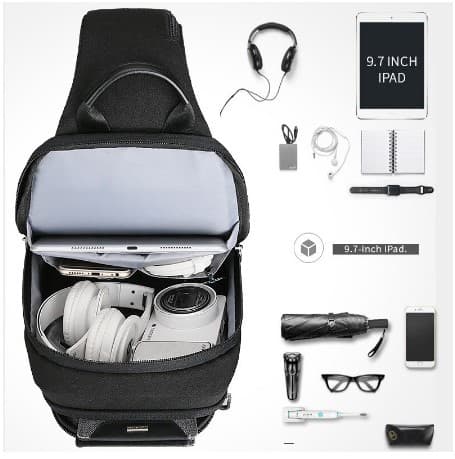 Revolver Sling Bag for 9.7" iPad with USB Port, photo 5