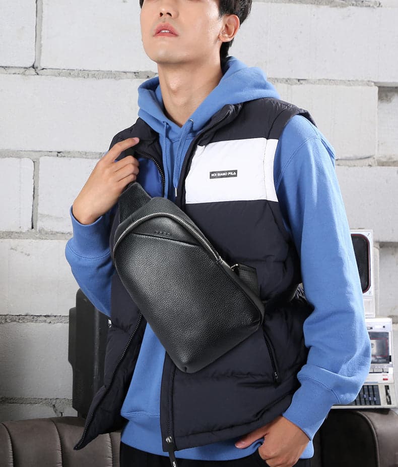 Pulsarzx™ Xtreme Water-Repellent Leather Shoulder Bag, photo 6