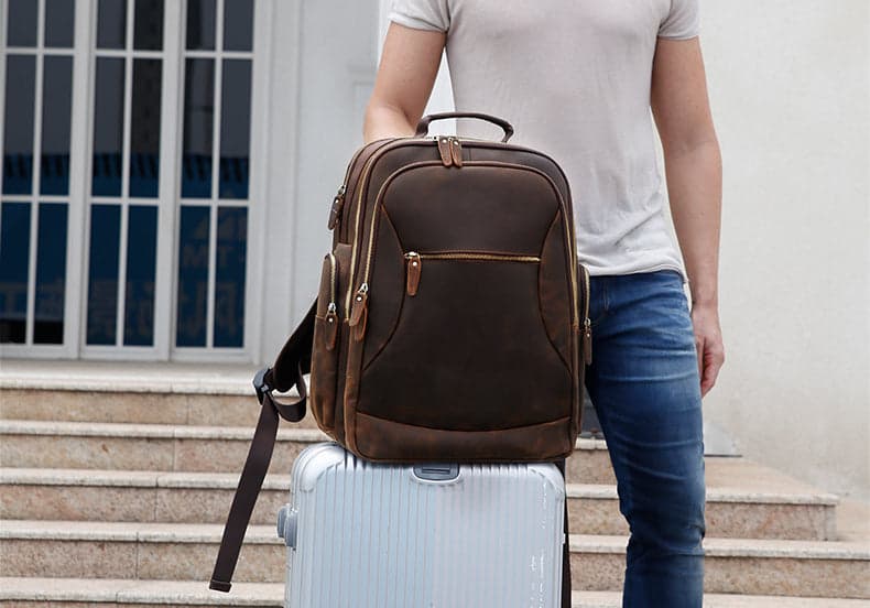 The Anchovie Pro 40L Genuine Leather Laptop Backpack, 17", photo 12