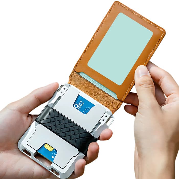 Ylthor™ Elite Aluminum and Leather RFID Wallet, photo 3