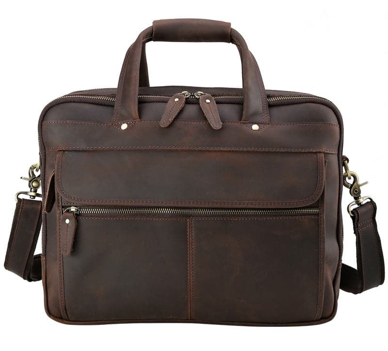 The Nightmare Pro Genuine Leather Laptop Briefcase, 16"