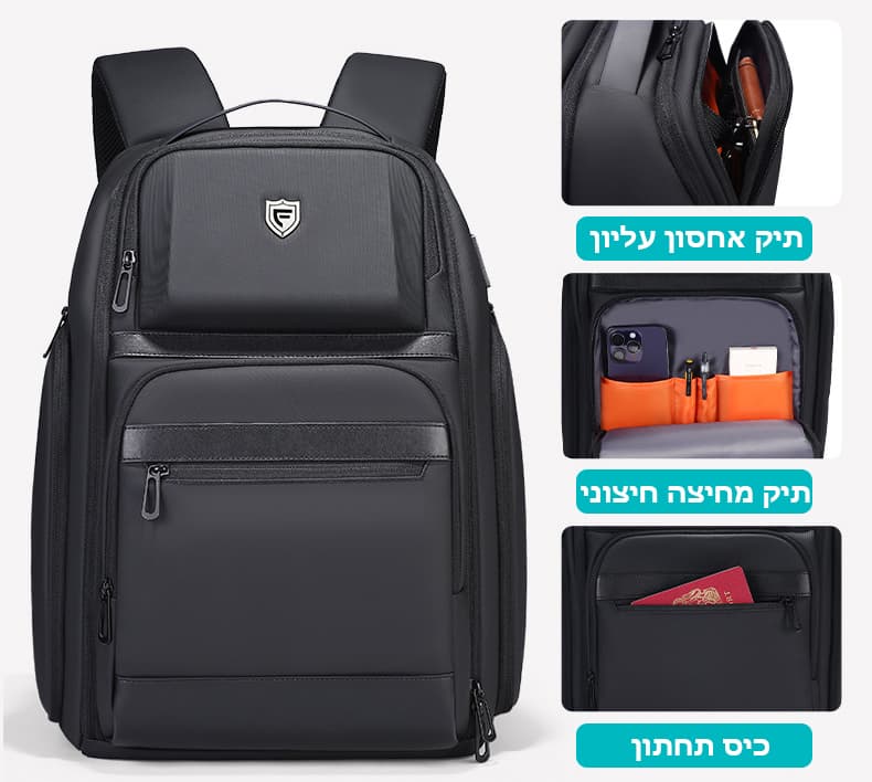 Levora ProX 30L Laptop Backpack with USB Port, photo 4