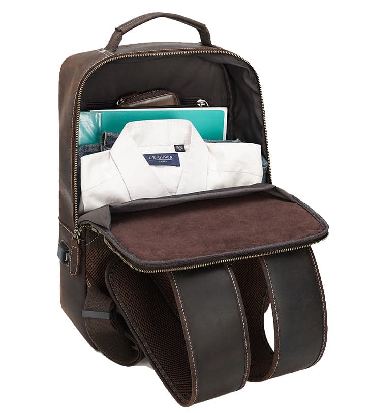 The Barefoot Pro Genuine Leather Laptop Backpack with USB Port, photo 7