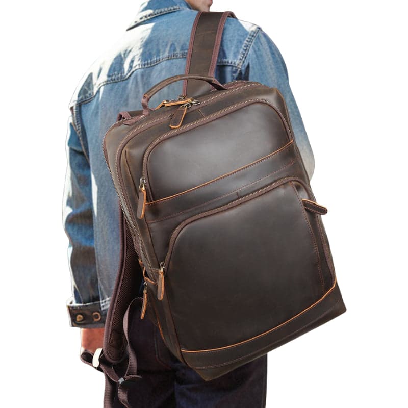 Ultrynox Exclusive 35L Genuine Leather Laptop Backpack, photo 8