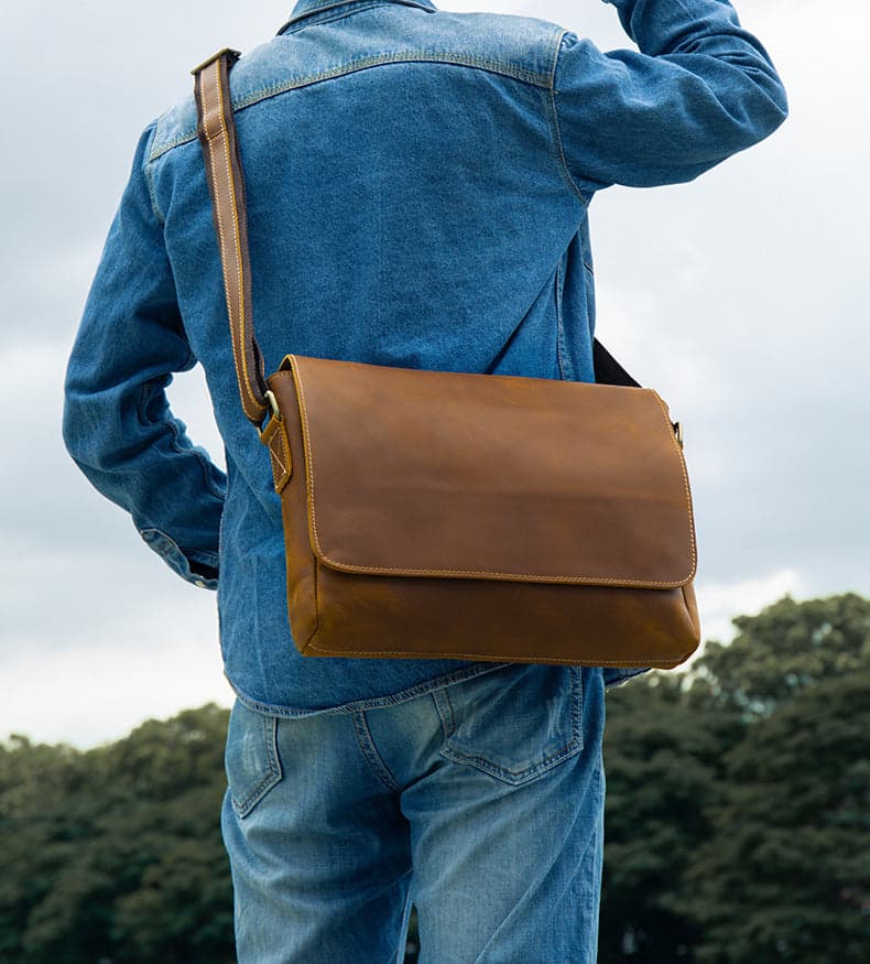 Gyroflux™ Xtreme Crazy Horse Leather Shoulder Bag, photo 19