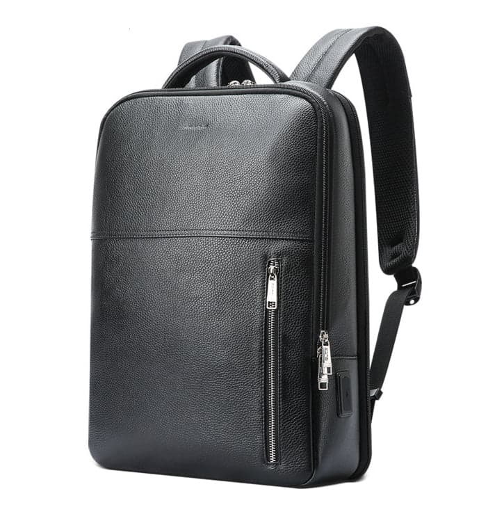 Route Genuine Leather Laptop Backpack with USB Port