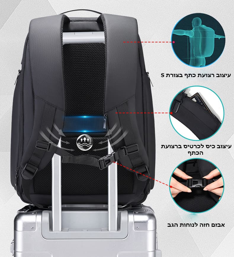 Levora ProX 30L Laptop Backpack with USB Port, photo 3