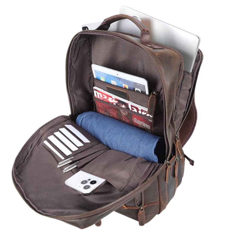 Ultrynox Exclusive 35L Genuine Leather Laptop Backpack, photo 7