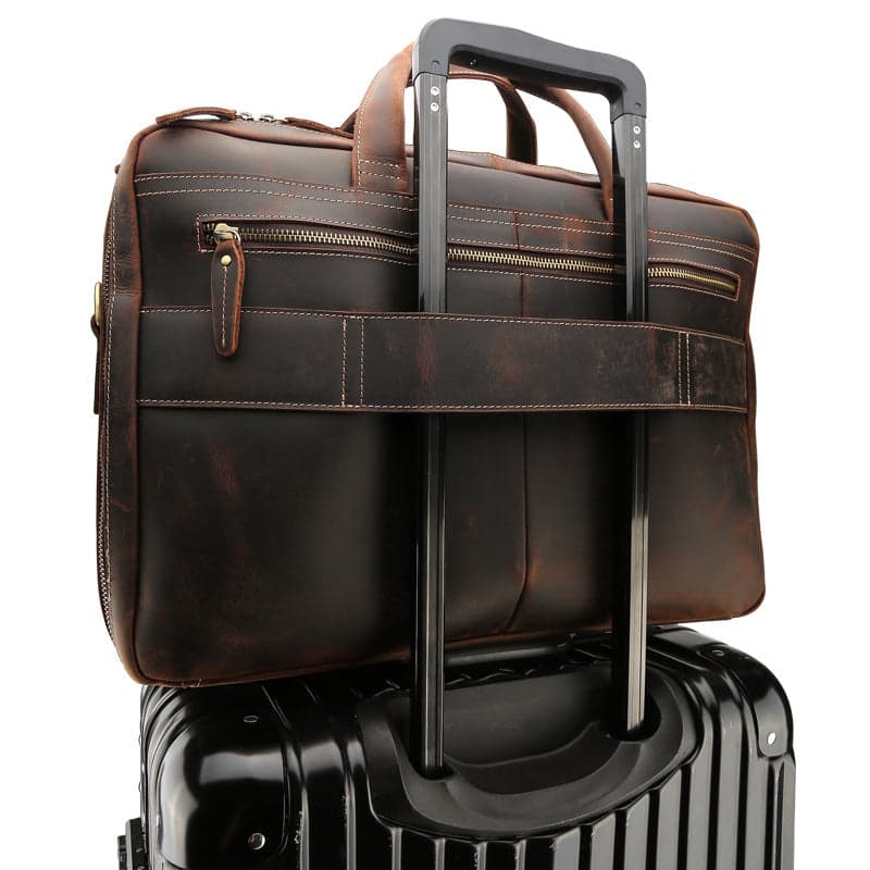 The Glide Pro 20L Genuine Leather Laptop Briefcase, 17", photo 15