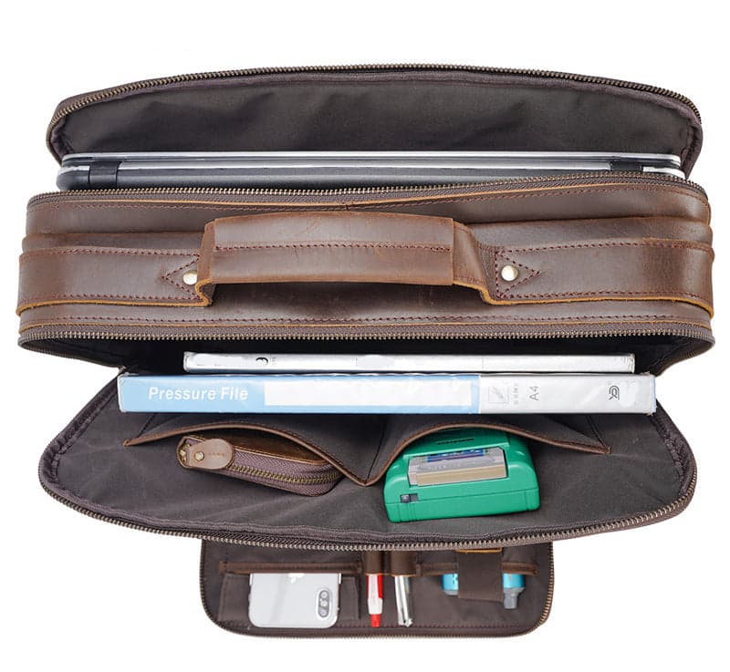 The Great Platinum 20L Genuine Leather Laptop Briefcase, 16", photo 9
