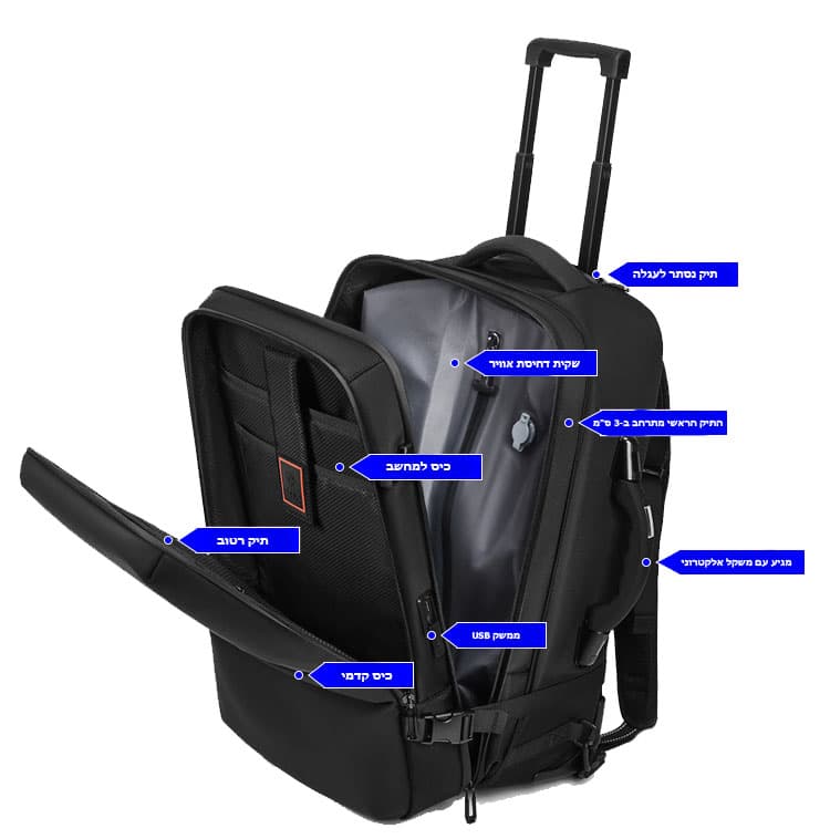 Nexa™ Turbo 20" Rolling Backpack with Vacuum Compression, 55L, photo 14